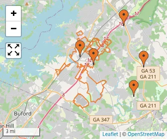 Area schools map